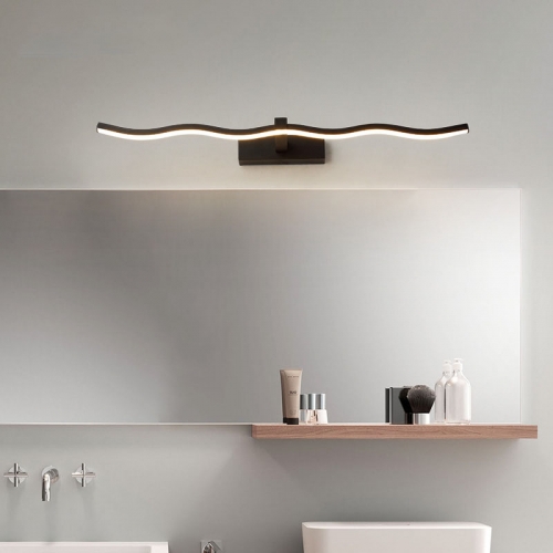 Modern Style Waving Aluminium Led Vanity Light Bathroom Mirror