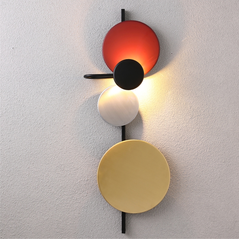 Modern Design Art Decor Wall Sconce with Four Color Circles for Kid's ...