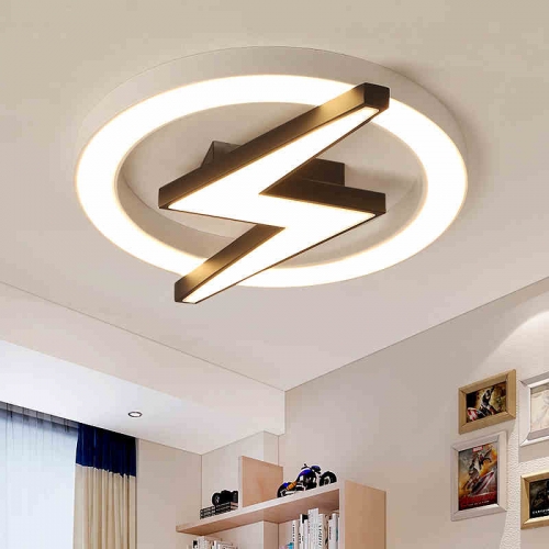 Modern Style Dimmable Led Lightning Shield Flush Mount Ceiling